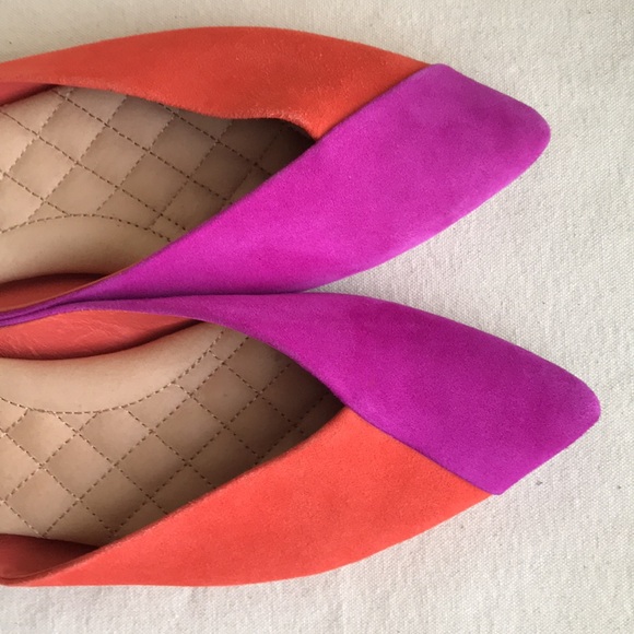 EUC Birdie’s size 9 The Swan slippers. Pink and orange Sangria flats pointed toe - Picture 3 of 13